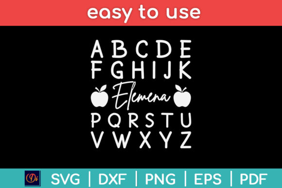 ABCD Elemeno Kindergarten Teacher Svg Graphics