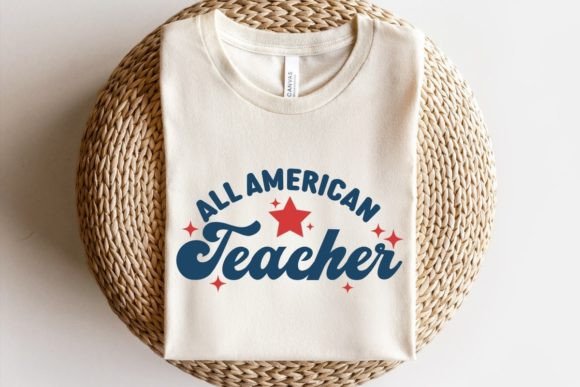 All American Teacher Svg, 4th of July Svg