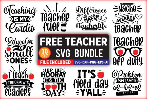 Free Teacher SVG Bundle: Graphics and Crafts for Creative Publishing