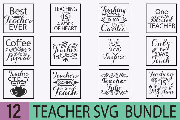 Teacher Svg Design, Teacher Bundle
